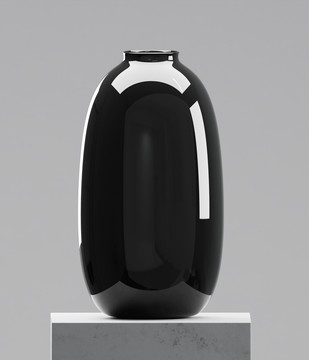 黑色花瓶展示图