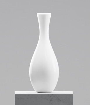 白色水滴形花瓶展示圖