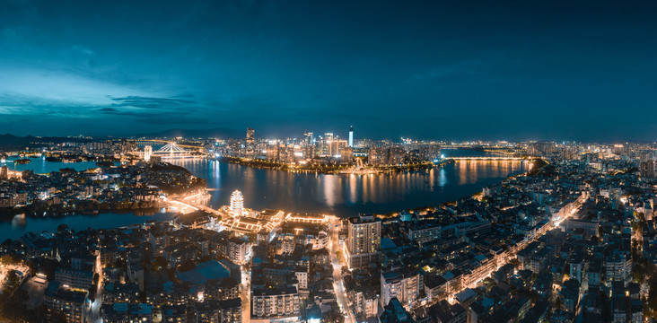 惠州东江城市夜景