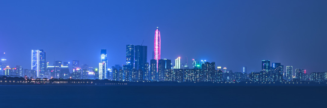 深圳城市夜景全景图