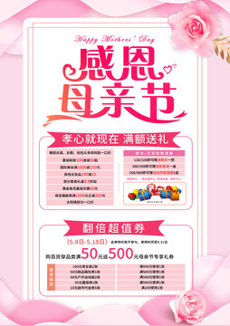 母親節(jié)打折宣傳海報