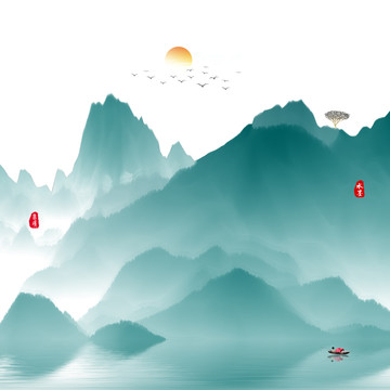 抽象山水畫