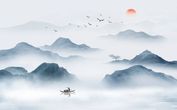 水墨山水畫(huà)
