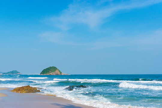 惠州黑排角徒步海边风景