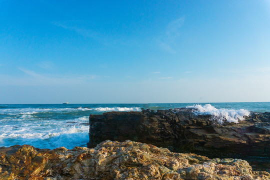 惠州黑排角徒步海边风景