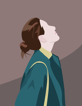 女孩人物插畫