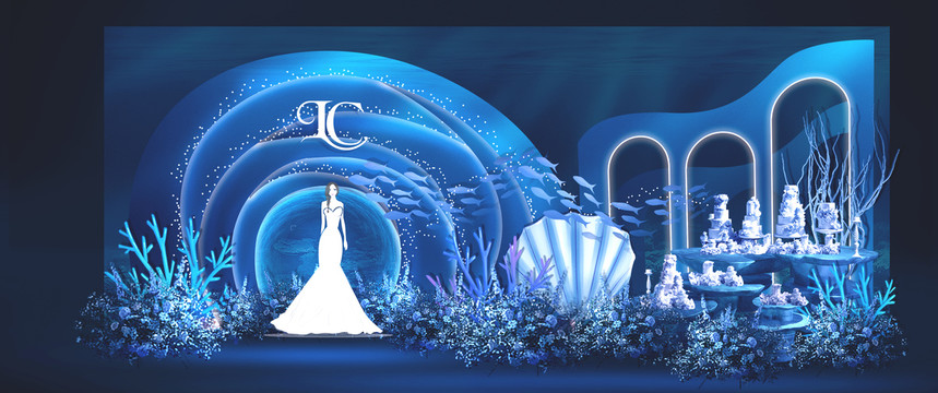 海洋婚禮效果圖