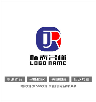 JR字母R标志