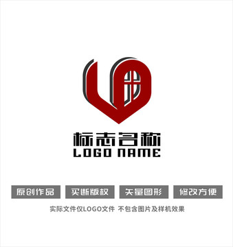 LN字母标志窗户logo