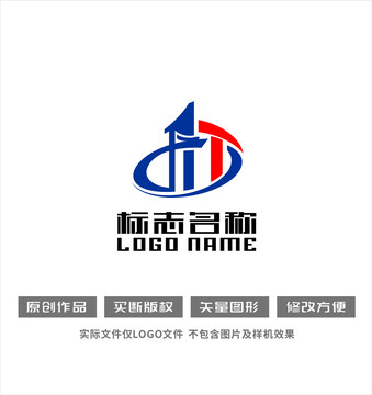 dT字母標志龍建筑logo