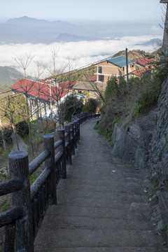 山坡阶梯