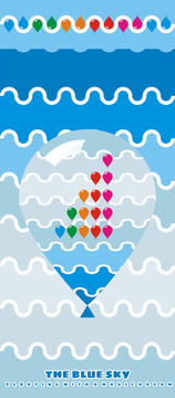 窗帘遮帘印花图案海天气球