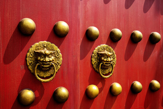 北京故宫传统的红门