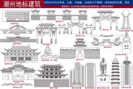 潮州線稿