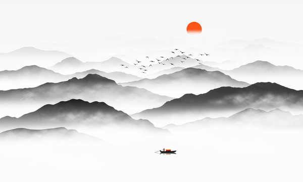 水墨山水畫