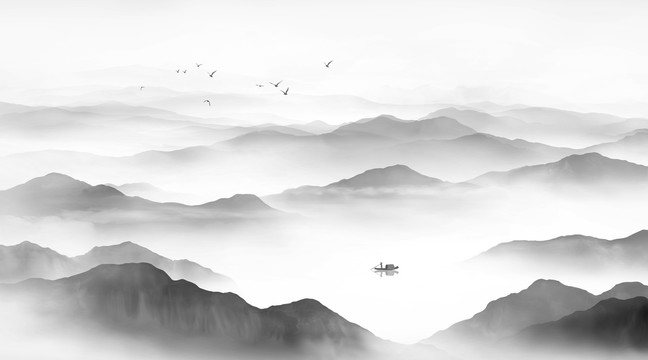 水墨山水畫(huà)