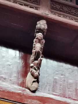 徽州古建筑木雕人物