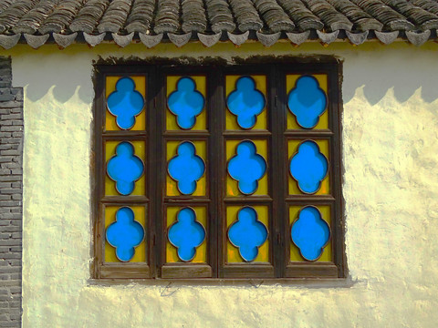 老式窗户墙体