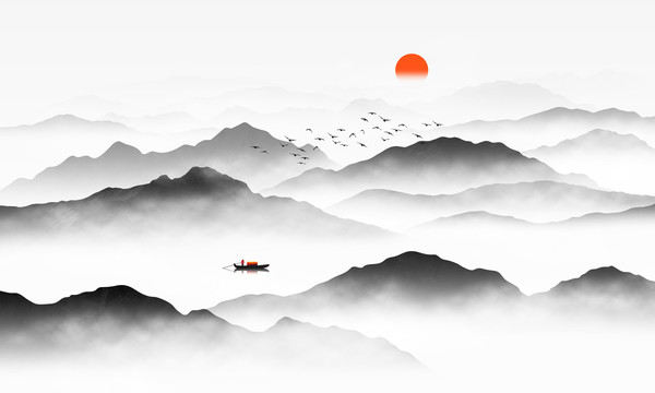 禪意水墨山水