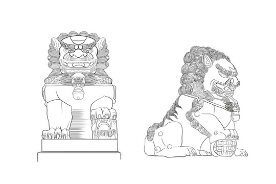 獅子線稿