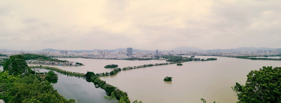 肇庆七星岩风光全景