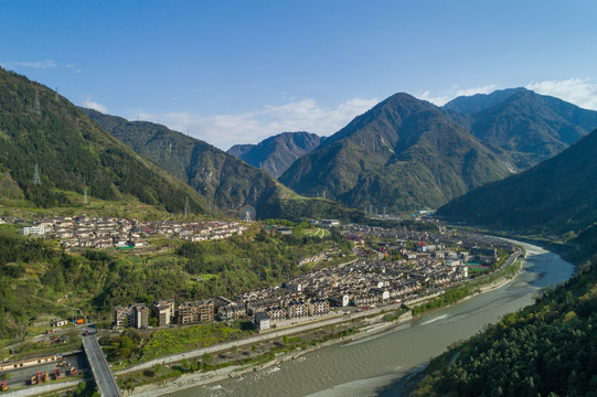 汶川映秀镇俯瞰