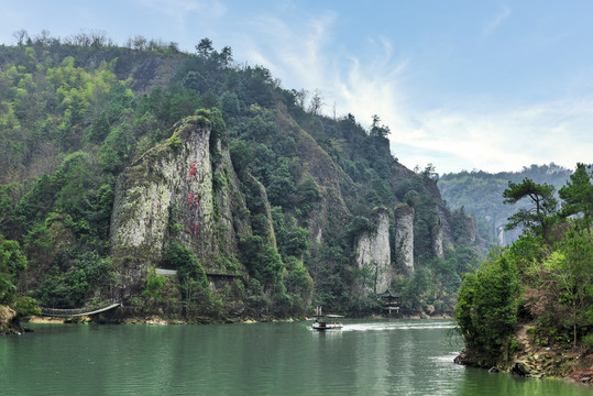 绍兴新昌天烛仙境天烛湖风光