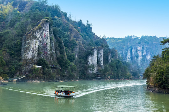 绍兴新昌天烛仙境天烛湖风光