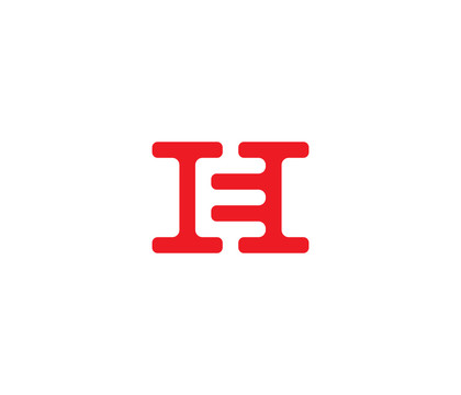 HE字母LOGO正负形标志