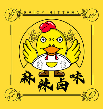 卡通雞插畫(huà)海報(bào)