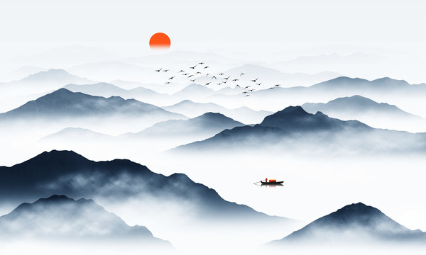 禅意山水画