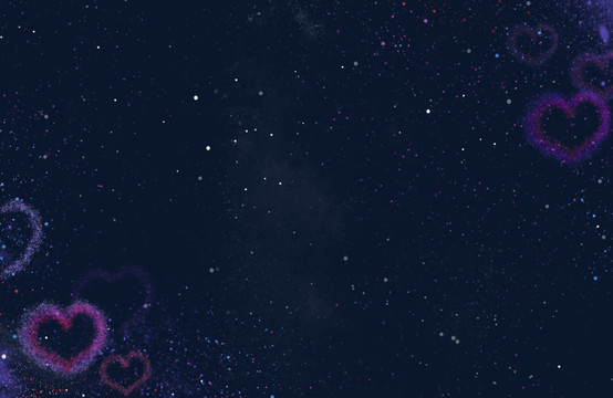 夜晚星空愛心