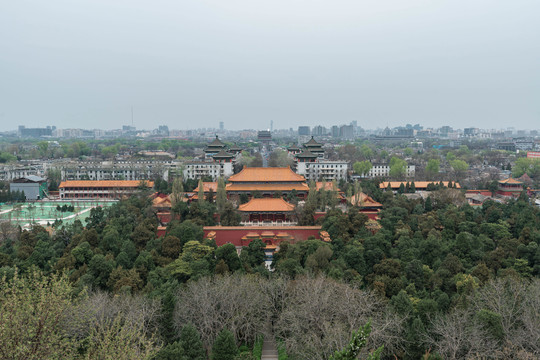 北京钟鼓楼及城市天际线