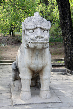 北京昌平明十三陵神道石像生獬豸