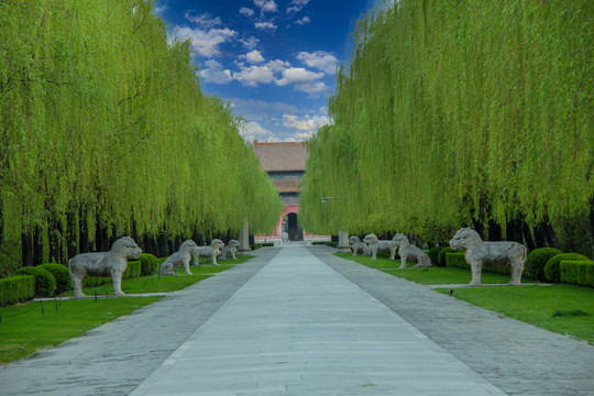 北京昌平明十三陵长陵神道