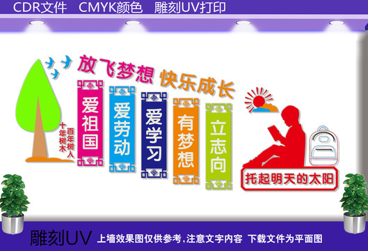 學(xué)校樓梯文化墻