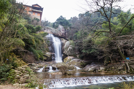 天台石梁飞瀑