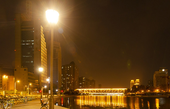 天津海河夜景