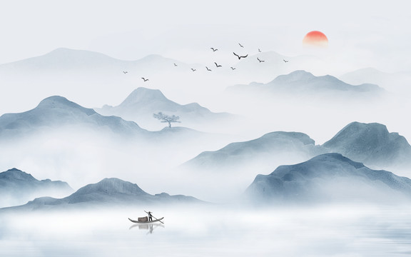 水墨山水畫