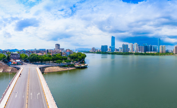 惠州东江合江楼周边城市风光