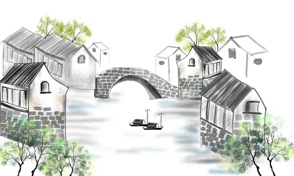 水墨江南風(fēng)景