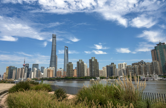 上海黄浦滨江美丽的城市风景