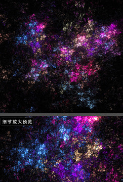 夢幻空間神秘紫色絢麗炫光圖案