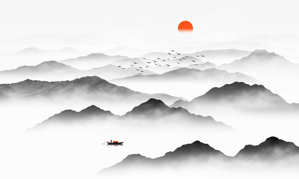 水墨山水畫(huà)