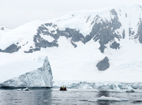 南极冰川冰山风景