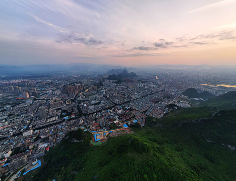 广西贺州市区全景