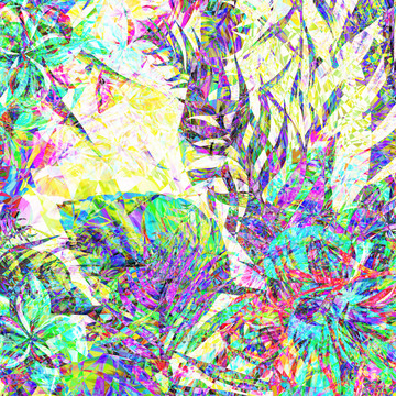 油畫熱帶葉子