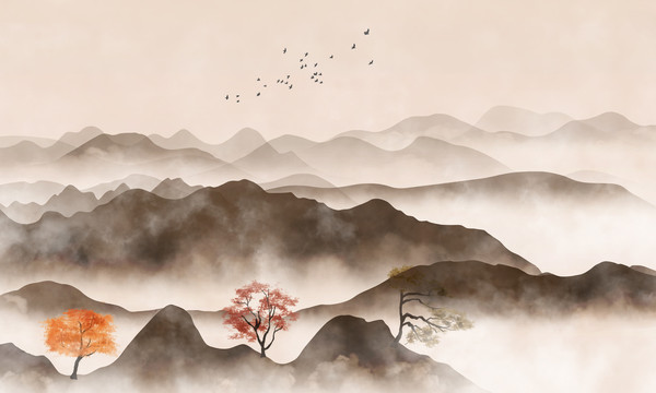 水墨山水圖