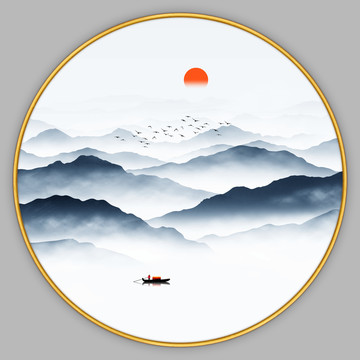 禅意山水画