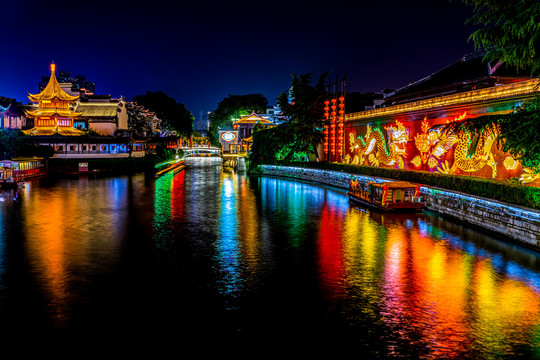 南京夫子庙秦淮河景区